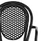 Flash Furniture Lourdes Thonet French Bistro Stacking Chair w/Arms, Black and White PE Rattan and Black Alum Frame SDA-AD642002A-BKWH-BK-GG - alternate 6